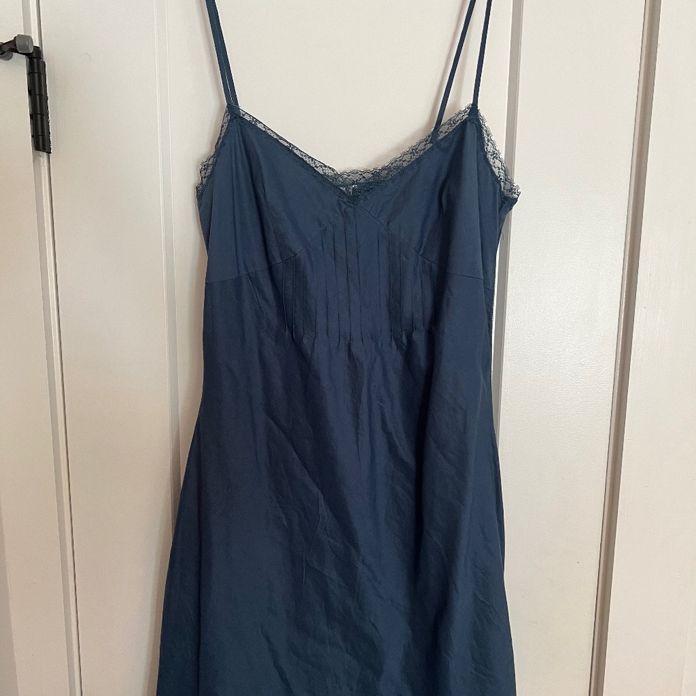 Blue slip dress